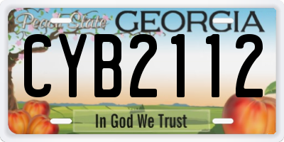 GA license plate CYB2112