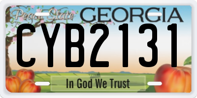 GA license plate CYB2131
