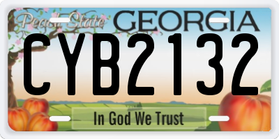 GA license plate CYB2132