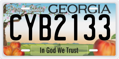 GA license plate CYB2133