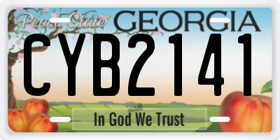 GA license plate CYB2141
