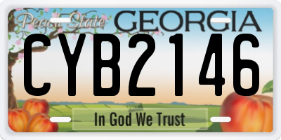 GA license plate CYB2146