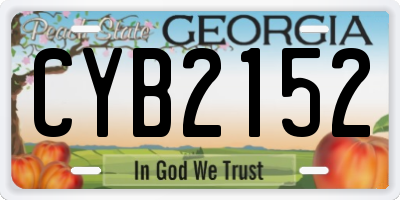 GA license plate CYB2152