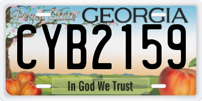 GA license plate CYB2159