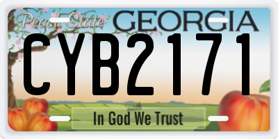 GA license plate CYB2171