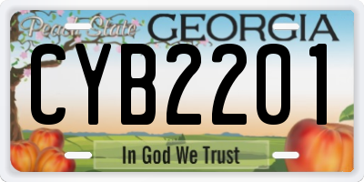 GA license plate CYB2201