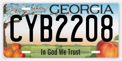 GA license plate CYB2208