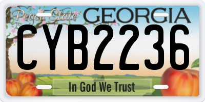 GA license plate CYB2236