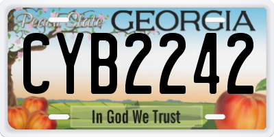 GA license plate CYB2242