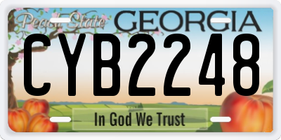 GA license plate CYB2248