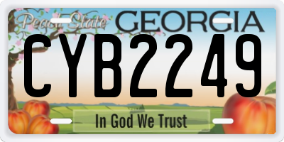 GA license plate CYB2249