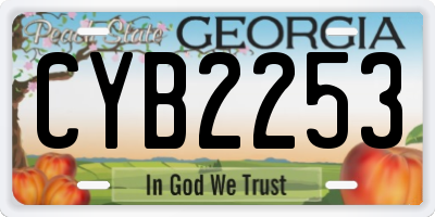 GA license plate CYB2253