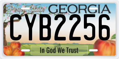 GA license plate CYB2256