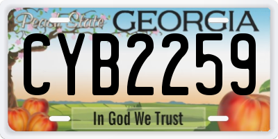 GA license plate CYB2259