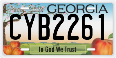 GA license plate CYB2261