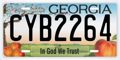 GA license plate CYB2264