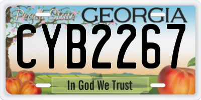 GA license plate CYB2267