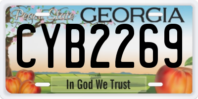 GA license plate CYB2269
