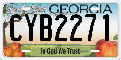 GA license plate CYB2271