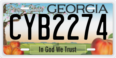 GA license plate CYB2274