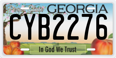 GA license plate CYB2276
