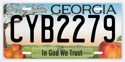 GA license plate CYB2279