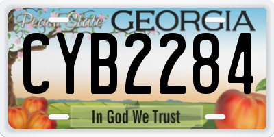 GA license plate CYB2284