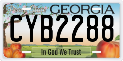 GA license plate CYB2288
