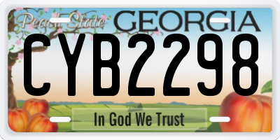 GA license plate CYB2298