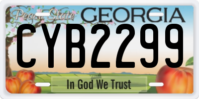 GA license plate CYB2299