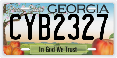 GA license plate CYB2327