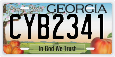 GA license plate CYB2341