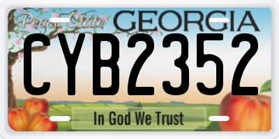 GA license plate CYB2352