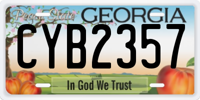 GA license plate CYB2357
