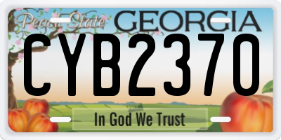 GA license plate CYB2370