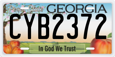 GA license plate CYB2372
