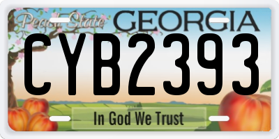 GA license plate CYB2393