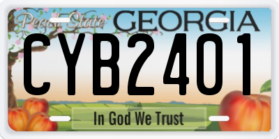 GA license plate CYB2401