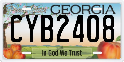 GA license plate CYB2408