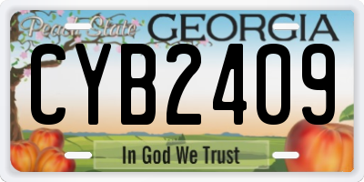 GA license plate CYB2409