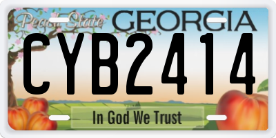 GA license plate CYB2414