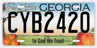 GA license plate CYB2420