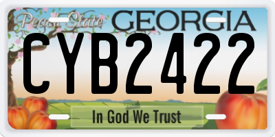 GA license plate CYB2422