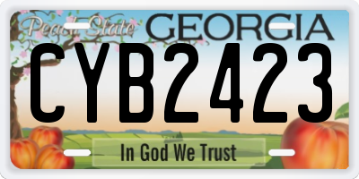 GA license plate CYB2423