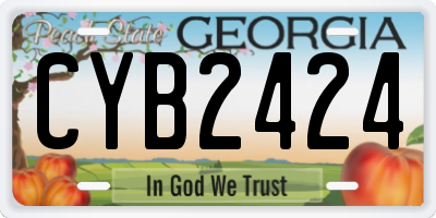 GA license plate CYB2424