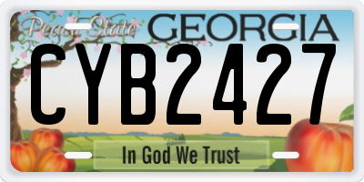 GA license plate CYB2427