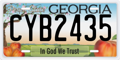 GA license plate CYB2435