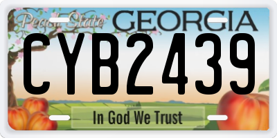 GA license plate CYB2439