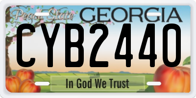 GA license plate CYB2440