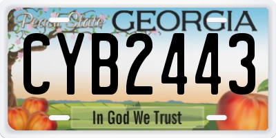 GA license plate CYB2443